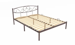 Кровать Магнолия Металл, 160х200, Коричневый муар, Коричневый муар, 1630