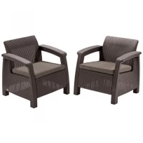 Комплект мебели Corfu Duo set (коричневый)