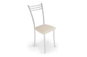 Кухонный стул "Интерьер-центр" (Крем/хром, Экокожа/металл)